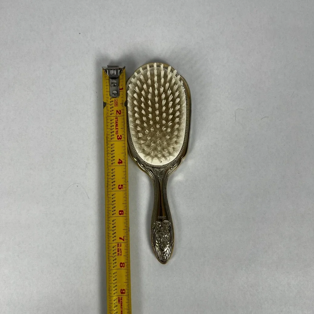 Towle Vanity Set Women OS Silver Gold Good Ornate Mirror Brush Comb 3pc Vintage